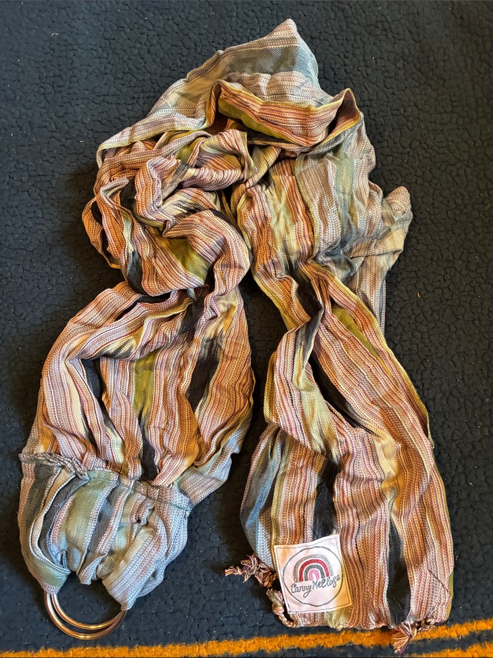 Carry me close Striped Ring Sling in Multi Earth Tones